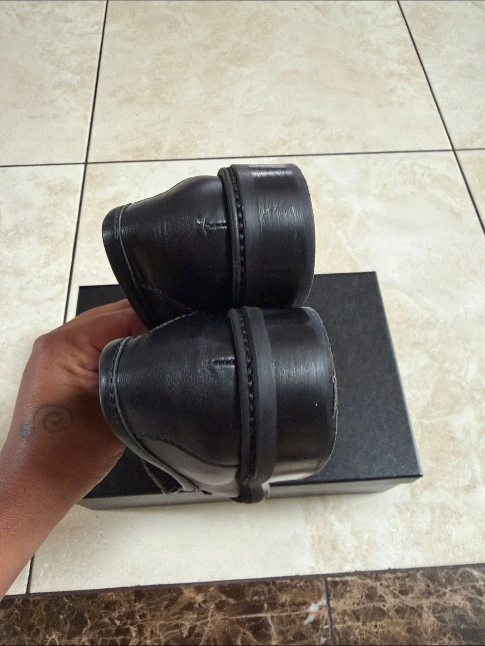 CHANEL Black Quilted Leather Loafers with Gold CC Hardware